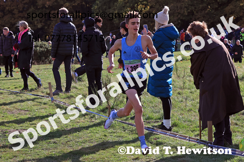 Boys Under-13s 2025 National Cross Country Relays, Berry Hill Park, Mansfield. Photo: David T. Hewitson/Sports for All Pics